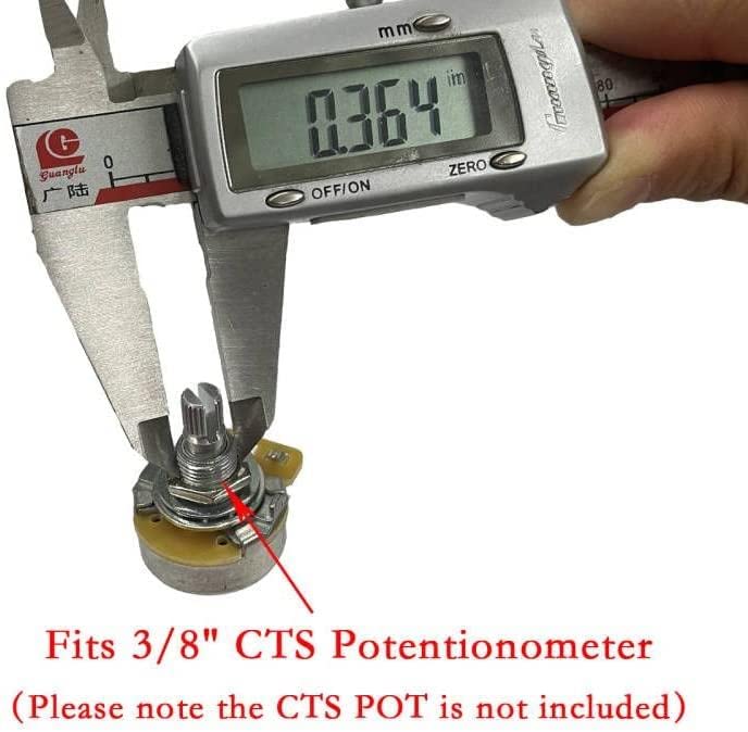 Dopro 20-Pack Nickel USA Thread 3/8 '' Guitar Pots Nuts Potentiometer Hex Nut and Washers for CTS Pots or Switchcraft Jacks